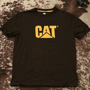 Brown CAT equipment tee